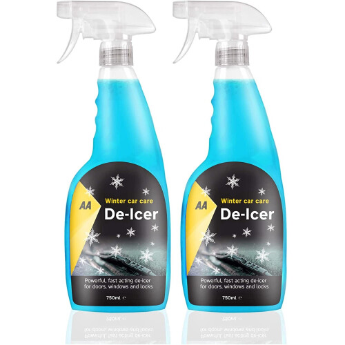 AA Car Essentials - Fast Acting De-icer - 2 x 750ml - Multi-pack