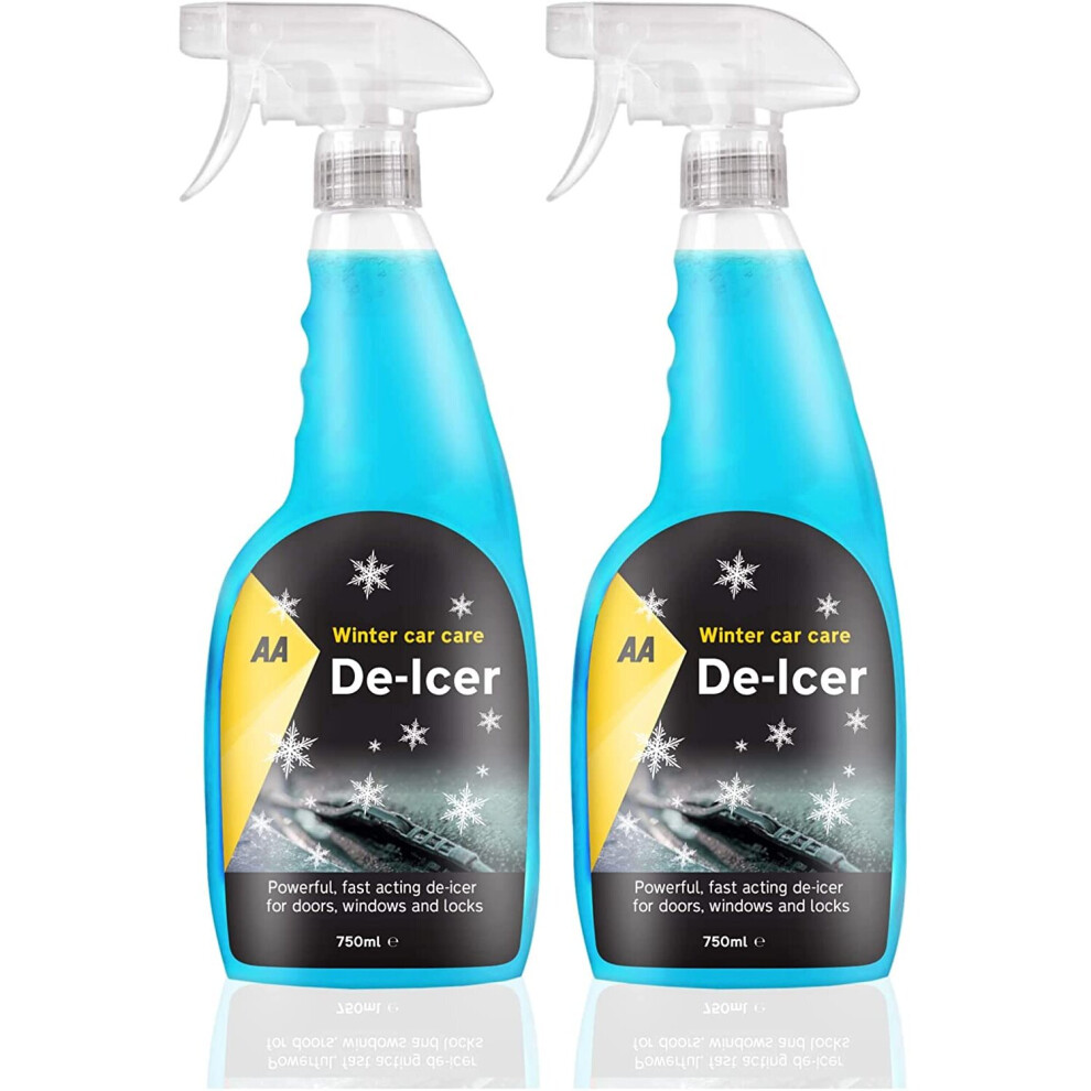 Aa Car Essentials - Fast Acting De-Icer - 2 X 750Ml - Multi-Pack 5060744384427