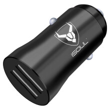 (Black) Car Charger, USB Car Cigarette Lighter 12V/24V DC 5V 3.1A USB Car Chargers Adapter 2-Port Fast Charging for iPhone 12 11 X Pro Max Samsung Android
