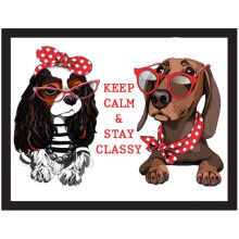 (Keep Calm) GEEZY Large Wooden Bean Bag Cushioned Lap Tray - 44 x 34cm