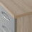 Seconique Nevada 3 Drawer Bedside Chest Grey Gloss/Light Oak Effect Veneer 2