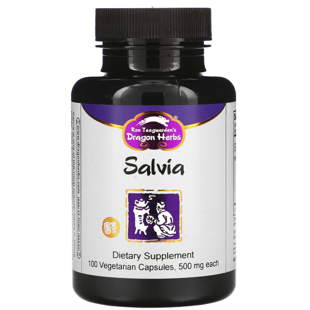 Dragon Herbs Salvia 500 Mg, 100 Capsules