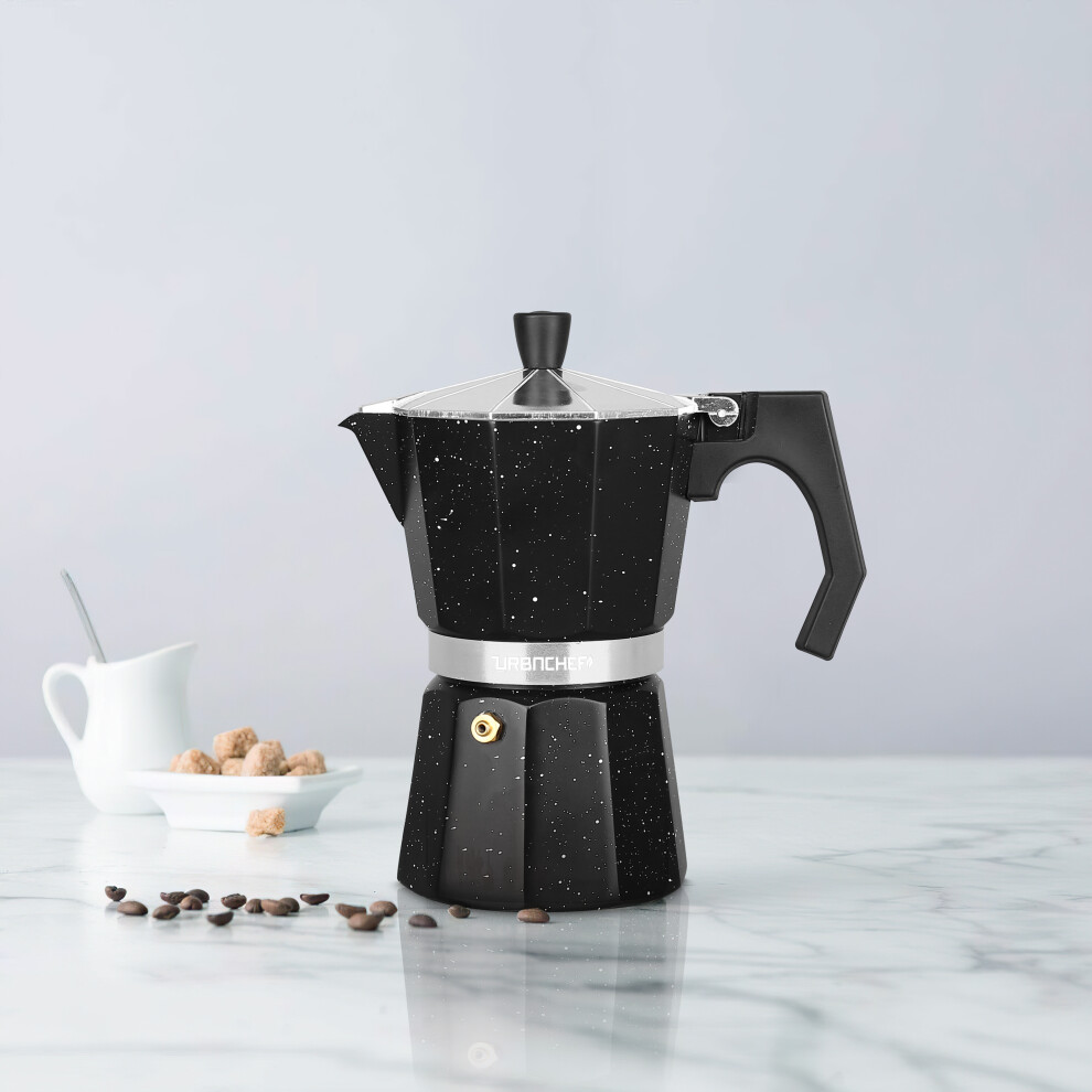 Urbn-Chef (6) Stove Top Espresso Cafetiere Coffee Maker Kitchen Brewer Moka Pot