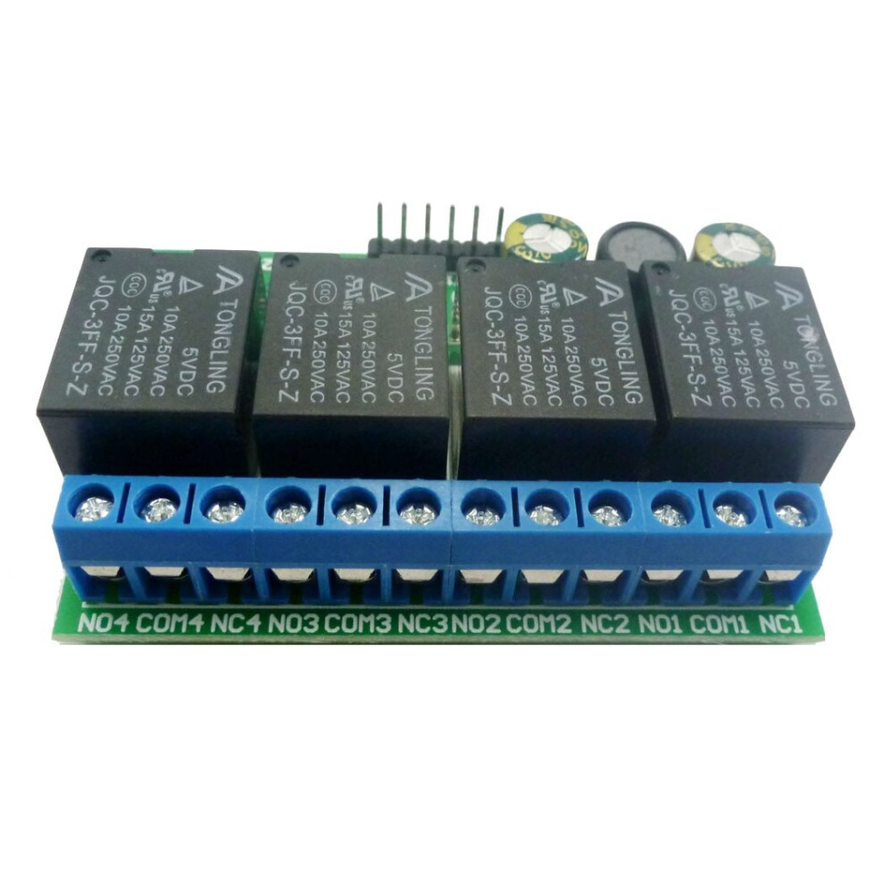 4Ch Dc 6V-24V Flip-Flop Latch Relay Module Bistable Self-Locking Electronic Switch Low Pulse Trigger Board Button Mcu Io Control 774048926881