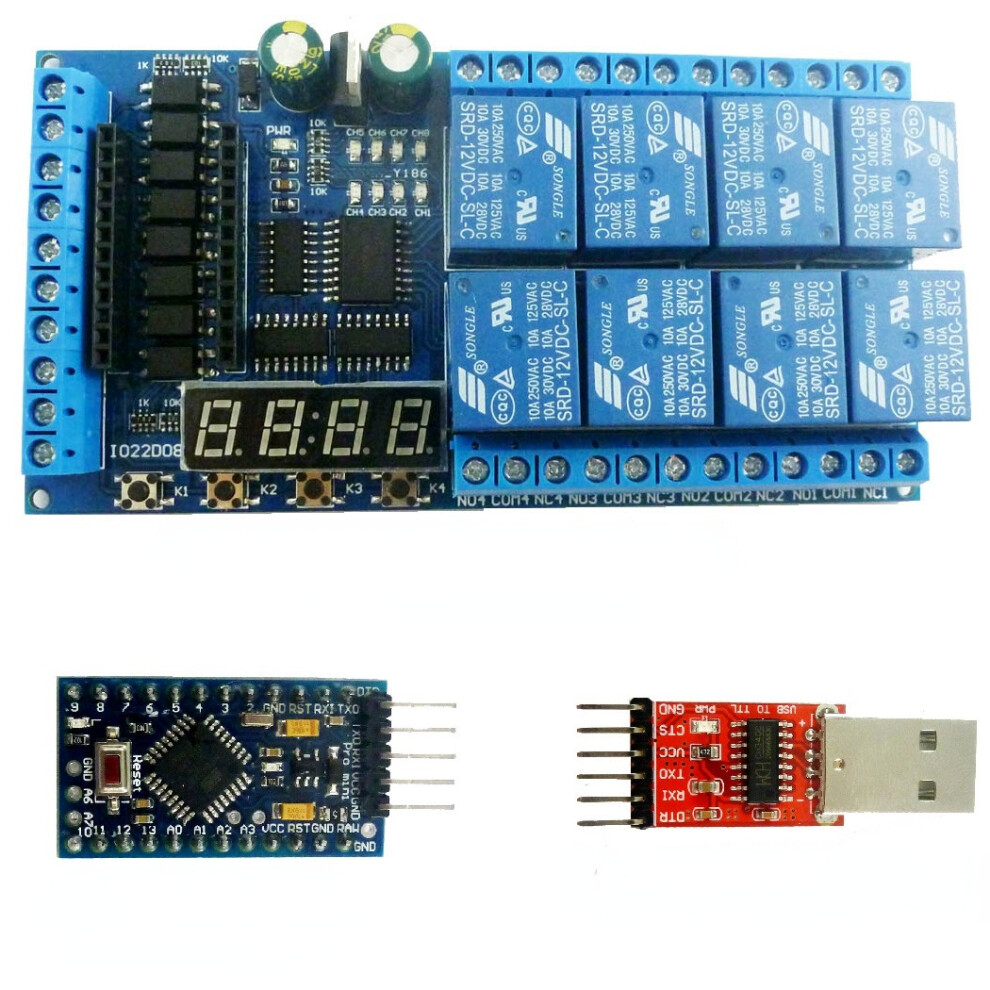 Dc 12V 8 Channel Pro Mini Plc Board Relay Shield Module For Arduino Multifunction Delay Timer Switch Board 774048924887