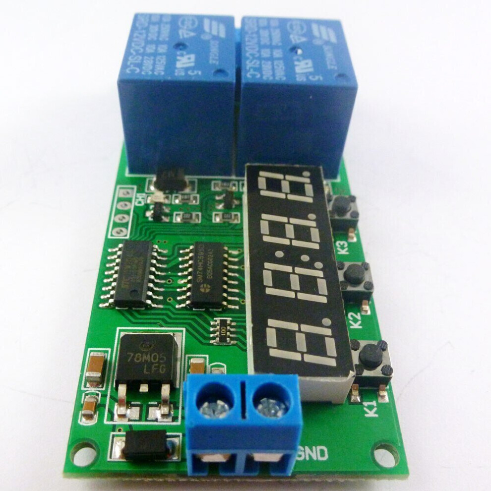 Kc22b02_5v Dc 5V 2 Channel Multifunction Delay Timer Module Delay Relay Controller Motor Reverse Cycle Loop Timers 774048926874