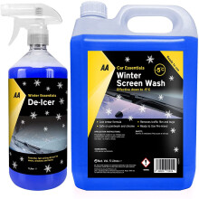 AA Car Essentials - Fast Acting De-icer 1L with 5L Winter Screen wash - Ready to Use
