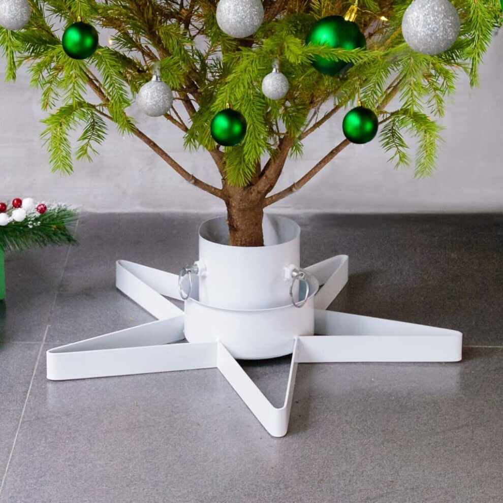 vidaXL Christmas Tree Stand White Home Holiday Decoration Xmas Tree Holder