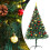 VidaXL vidaXL Artificial Pre-lit Christmas Tree with Baubles Artificial Tree Green 1