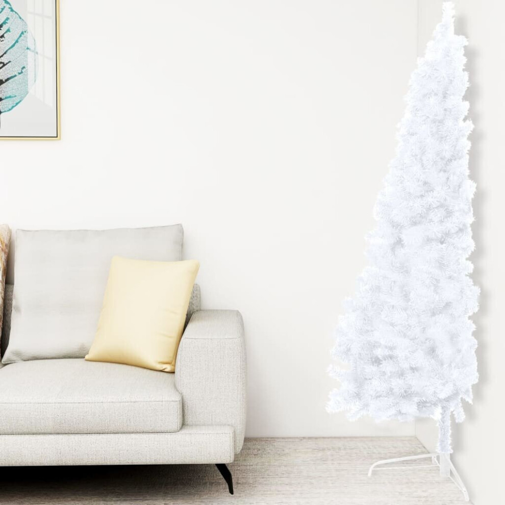 Vidaxl Artificial Half Christmas Tree With Stand 240 Cm Pvc Xmas Tree White