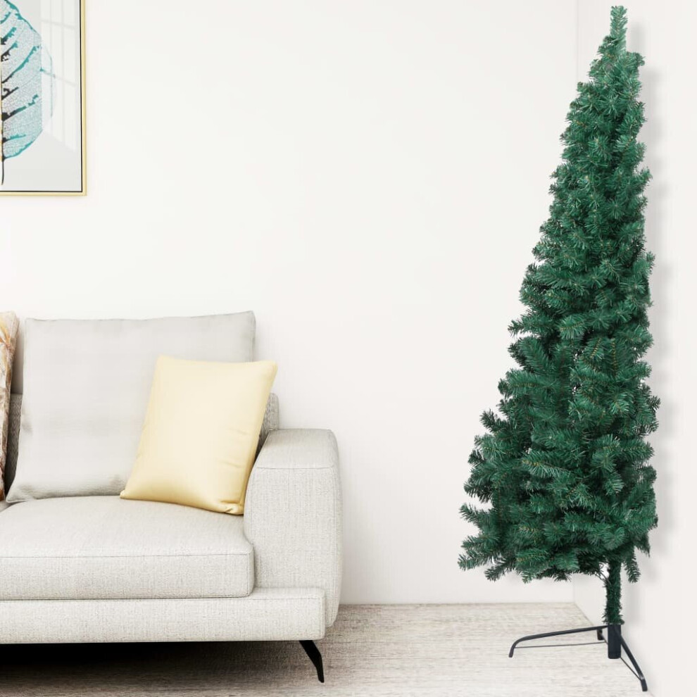 Vidaxl Artificial Half Christmas Tree With Stand Green Pvc Xmas Tree Unit