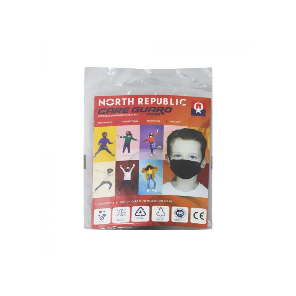 North Republic Junior Kids Reusable Face Mask Protective Comfort Kids 1's