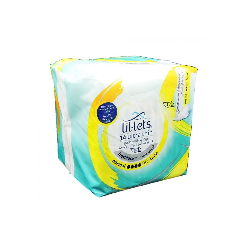 Lil-Lets Freshlock Ultra Thin Pads with Wings Normal 14's