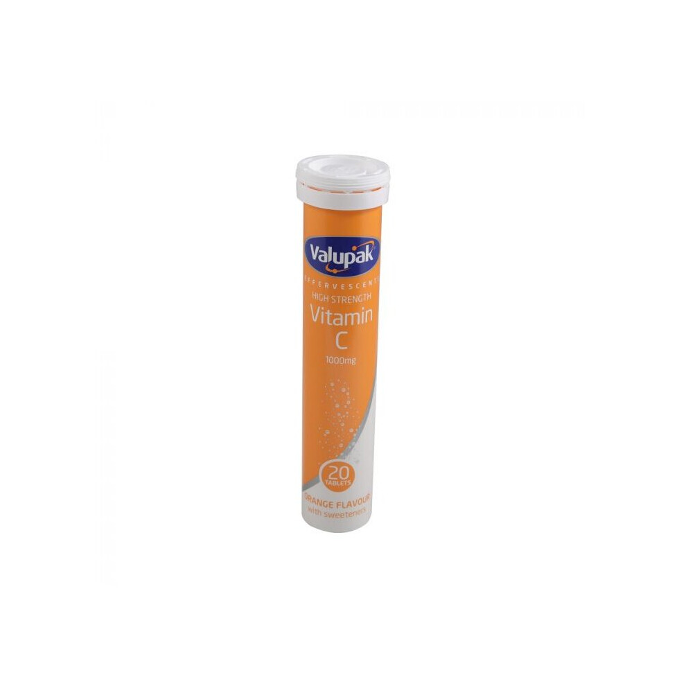 Valupak Vitamin C Effervescent Contributes To The Protection Of Cells Tablets 20's 1000mg