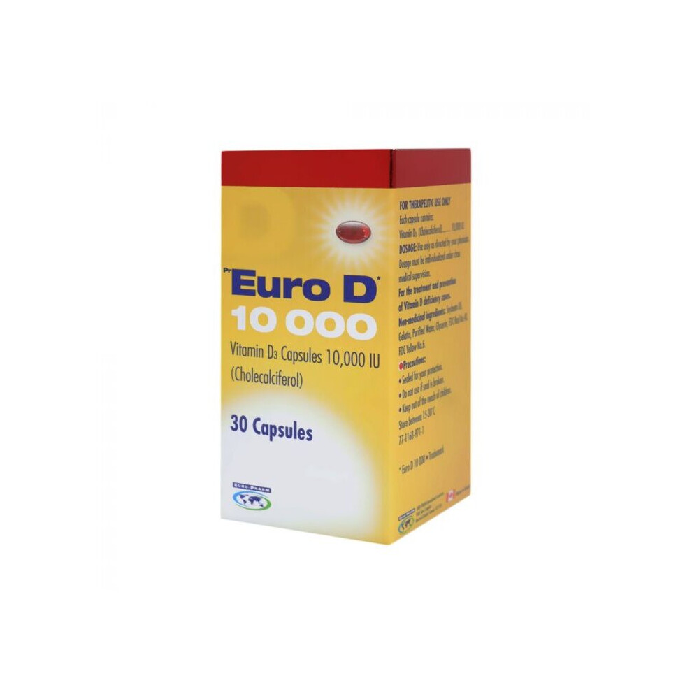Euro D 10000 IU Capsules 30's Increasing absorption Of Calcium