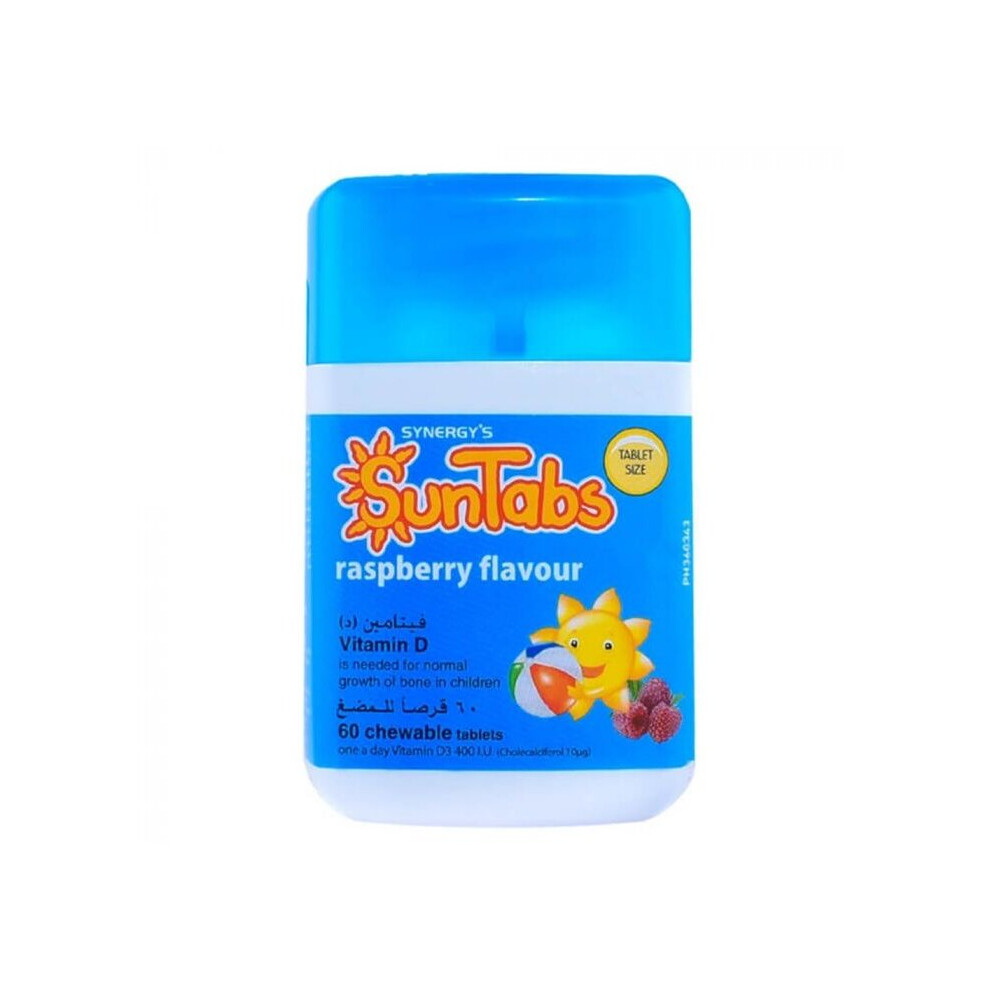 Suntabs Vitamin D Chewable Raspberry Flavoured Tablets 60'S