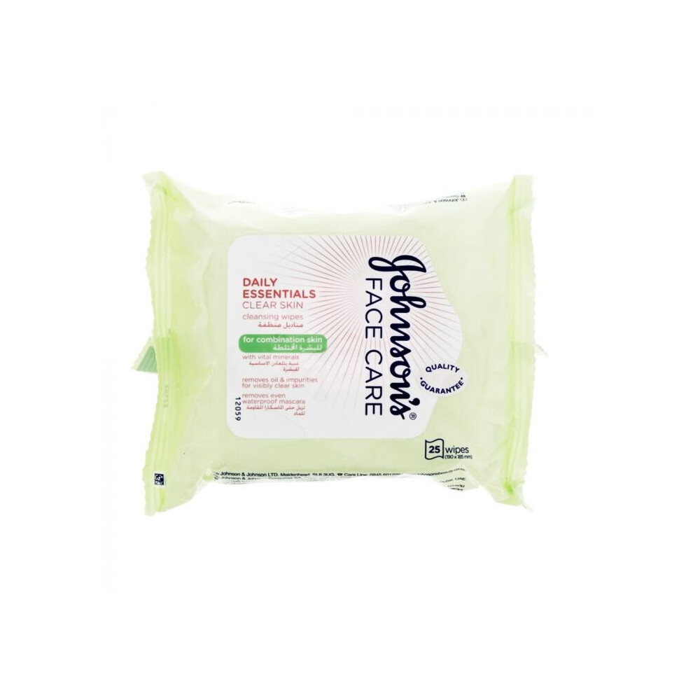 Johnson's Daily Essentials Cleansing Wipes for Combination S