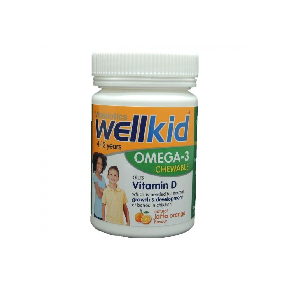 Vitabiotics Wellkid Omega-3 Chewable Capsules  Children's Omega-3 Supplement 60's