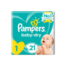 Keep Your Newborn Dry with Pampers New Baby Dry New Born 1 2-5 kg 21's