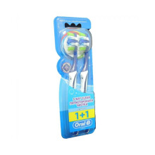Oral B Complete 5 Way Clean Superior Cleaning Entire Oral Toothbrush 40 Medium 1+1