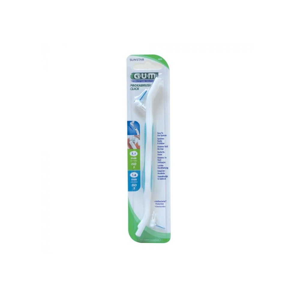 Butler Gum Proxabrush Click Handle+Refills Interdental Cleaning Tool 625M
