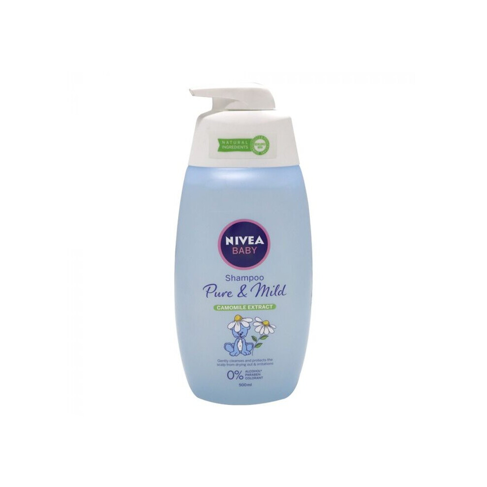 Baby Pure & Mild Camomile Extract Shampoo Cleanses & Protects 500Ml Nivea