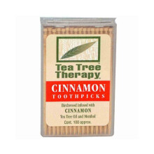 Enhance Oral Hygiene with Tea Tree Therapy Cinnamon Tooth Picks 100's
