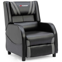 (Grey) Gtforce Ranger S Faux Leather Gaming Recliner Armchair Sofa Reclining Cinema Chair