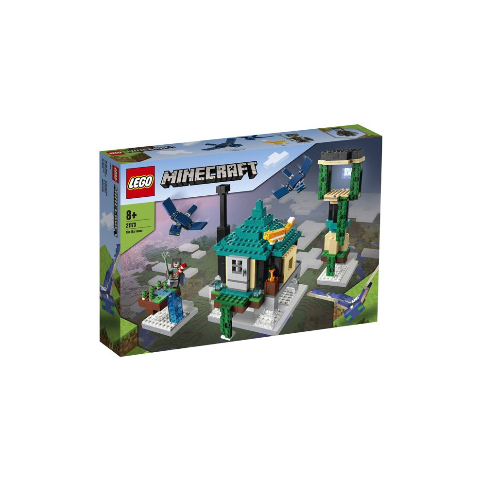 LEGO 21173 Minecraft The Sky Tower Toy for Kids, Building Set with Pilot, Cat & 2 Flying Phantoms Figures