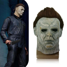Horror Michael Myers Killer LED Mask Cosplay Scary Latex Costume