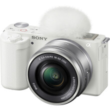 Sony ZV-E10 spiegellose Kamera mit 16-50 mm Objektiv (Weiß)
