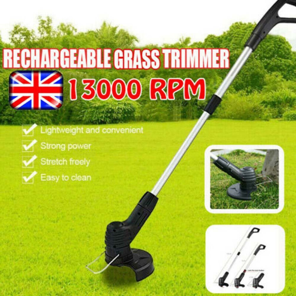 Electric Cordless Grass Trimmer Garden Weed Strimmer Cutter Tool