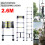 2.6M Extendable Aluminium Telescopic Ladder DIY Tool Max Load 150KG 1