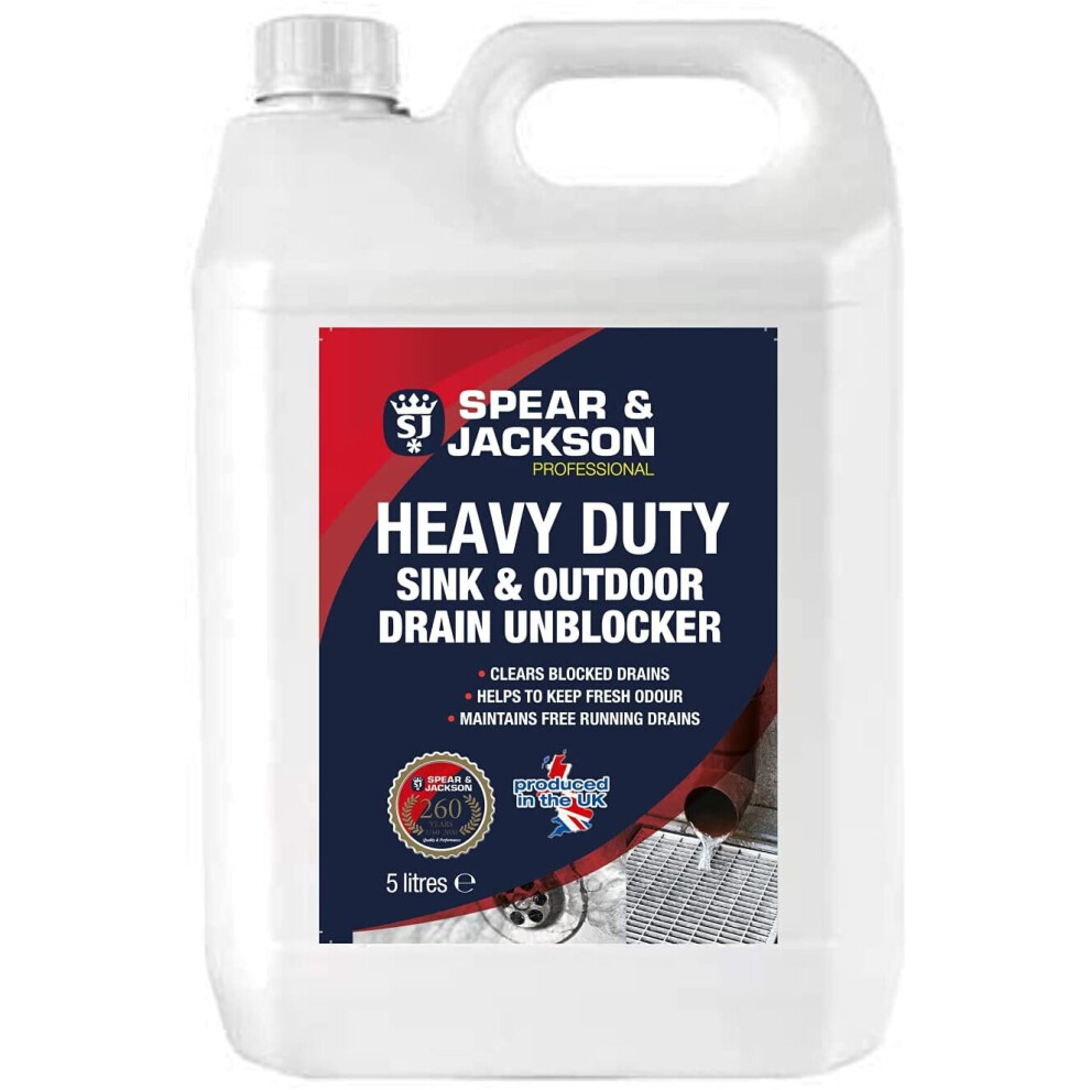 Spear and Jackson - Heavy Duty Sink and Drain Unblocker Gel - 5L