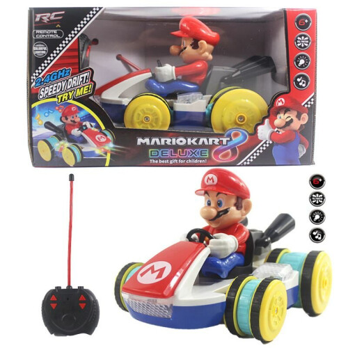 (Mario Red) Super Mario Remote Control Car with music lights