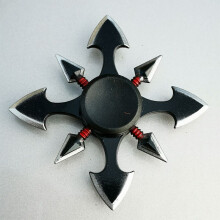 (Black) Naruto Shuriken Fingertip Spinner Antistress Toys Fidget Children Kids Adult