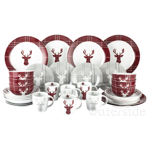 30pc Highland Stag Dinner Set 2
