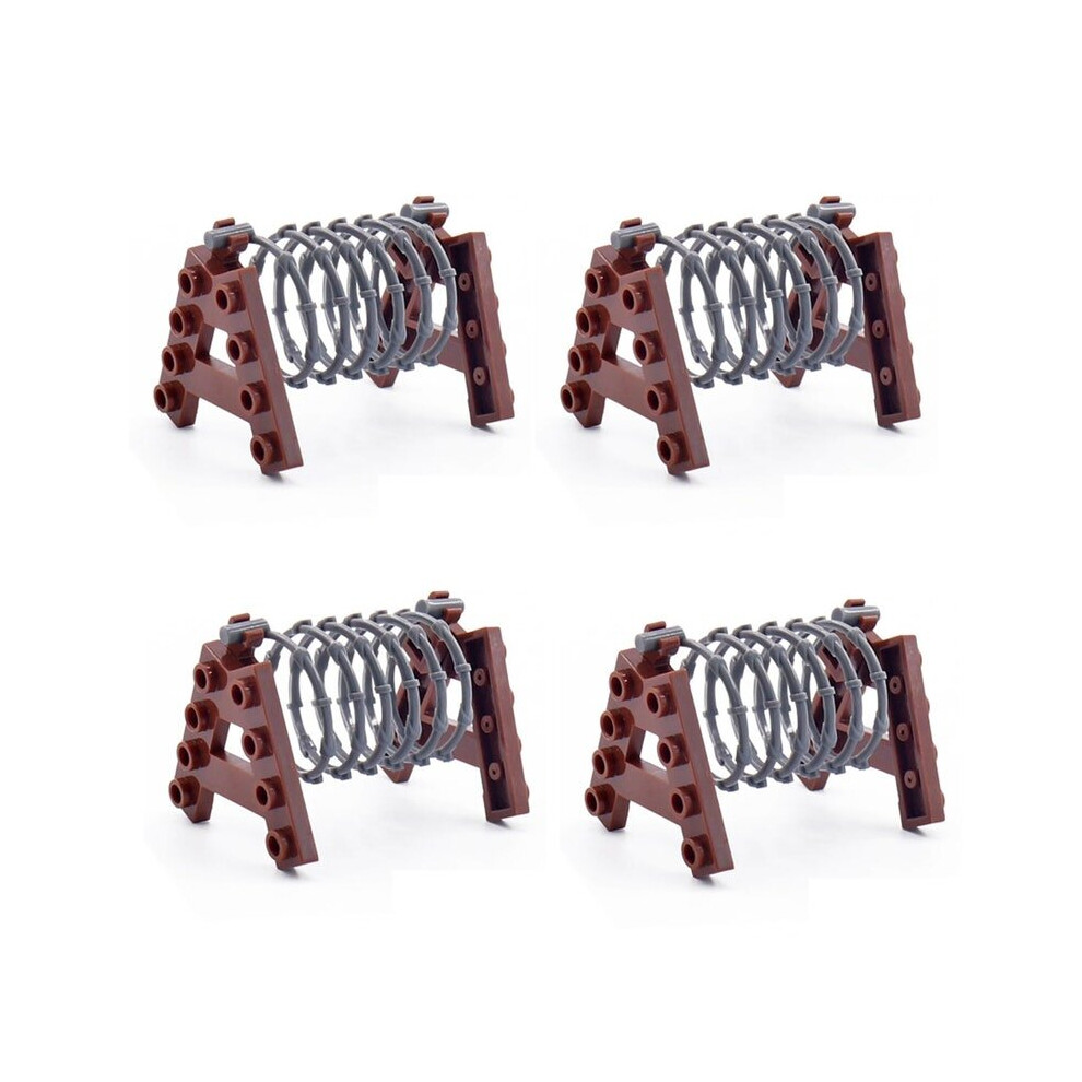 4 PCS WW2 Military Barbed Wire - Building Blocks Army Barb Wire WW2