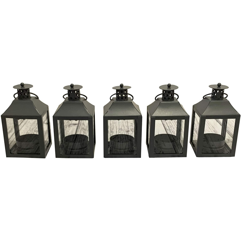 Garda Tealight Candle Lantern (Set of 5) in French Grey
