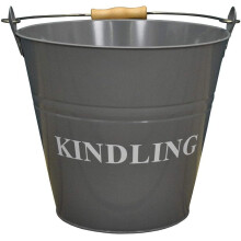 Fireside Kindling Bucket in French Grey