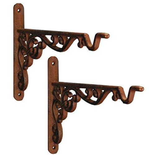 Selections Cast Iron Decorative Hanging Basket Brackets 35cm (Set of 2)