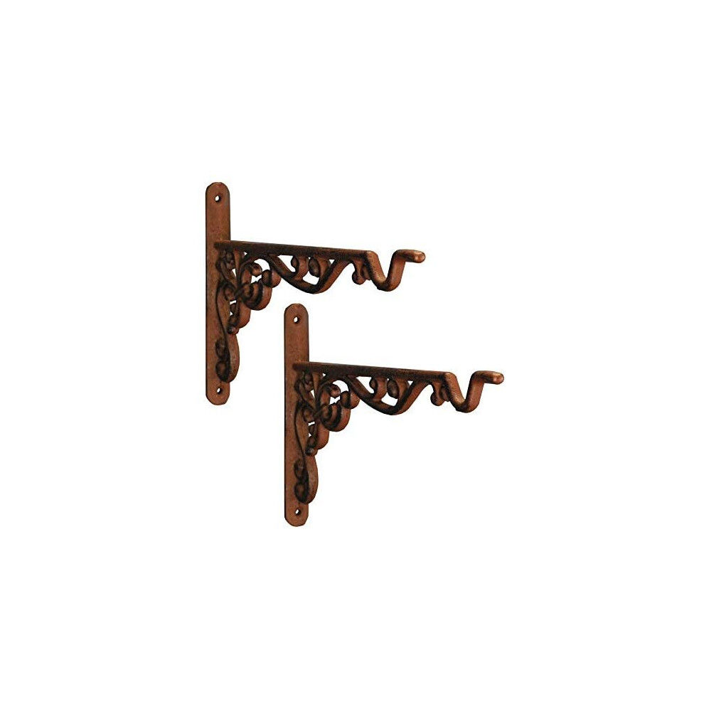 Cast Iron Decorative Hanging Basket Brackets 35cm (Set of 2)