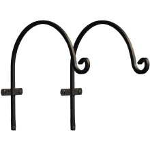 Metal Round Hanging Basket Hooks (30cm) Set of 2