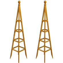 Set of 2 Wooden Garden Obelisks (1.5m)