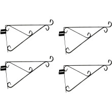 Ornate Hanging Basket Brackets for Concrete Fence Posts (Set of 4)