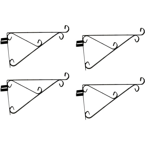 Ornate Hanging Basket Brackets for Concrete Fence Posts (Set of 4) on OnBuy