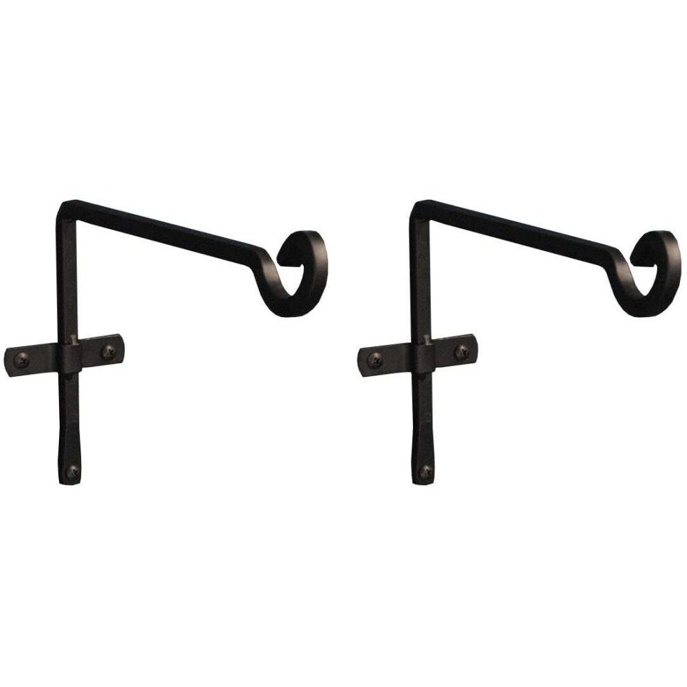 Metal Square Hanging Basket Brackets (29cm) Set of 2