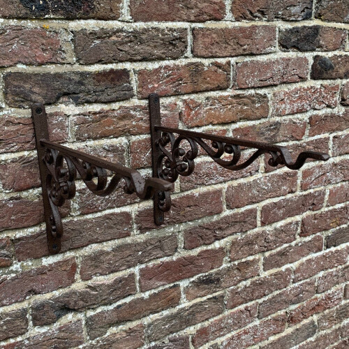 Selections Cast Iron Decorative Hanging Basket Brackets 35cm (Set of 2) 1