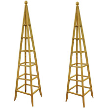 Set of 2 Wooden Garden Obelisks (1.9m)