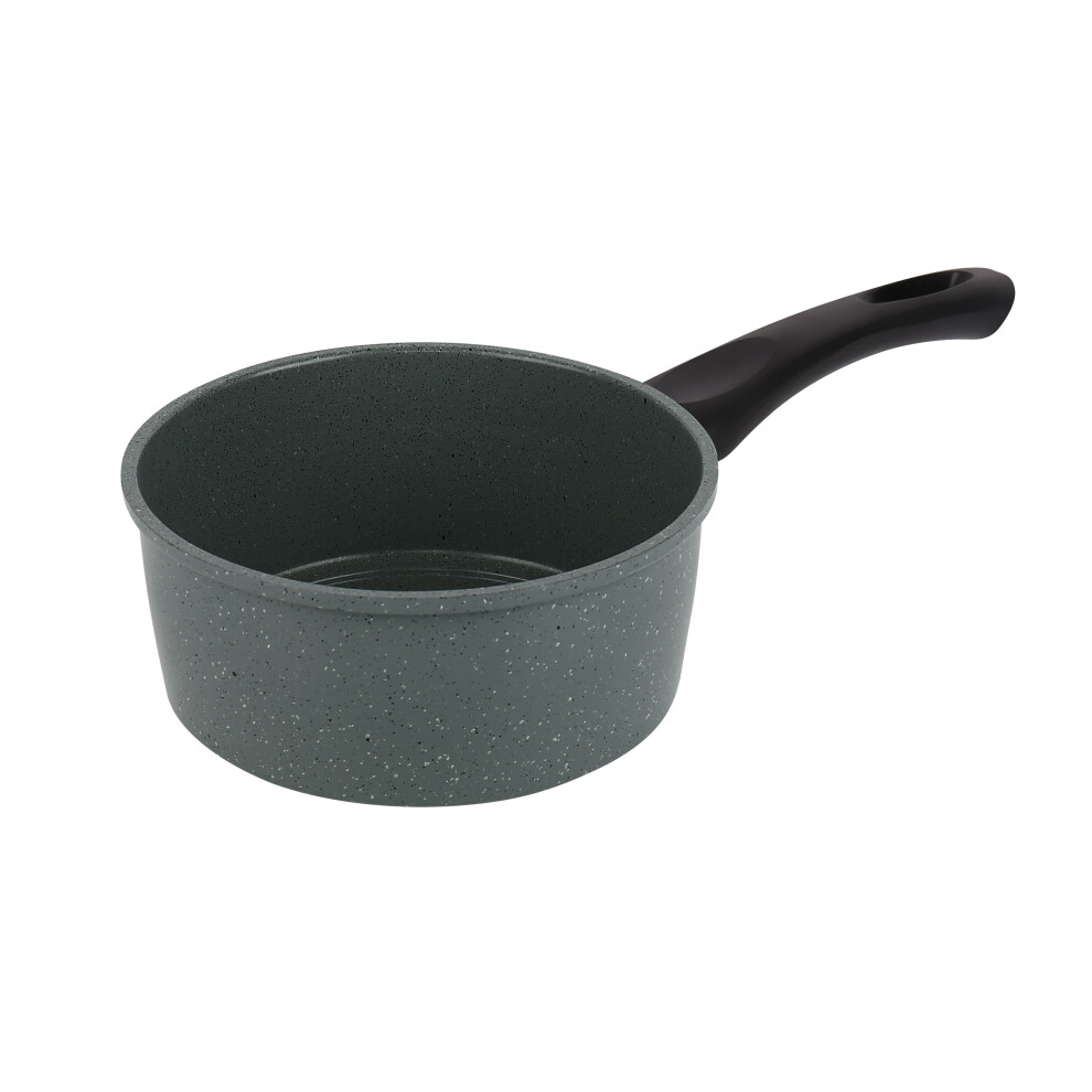 Urbn-Chef (16Cm Milk Pan) Carbon Steel Marble Cooking Pot Pans Nonstick Frying Pan Cookware Grey